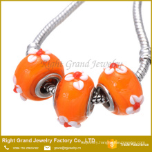 DIY fashion Murano flower lampwork big hole Glass Beads and Lampwork Glass Beads